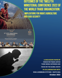 Outcomes of the Twelfth Ministerial Conference 2022 of the World Trade Organization: Implications for India’s Agriculture and Food Security